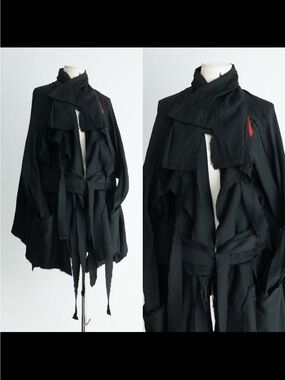 Vintage Issey Miyake A-Poc Draped Tie-Waist Women's Jacket